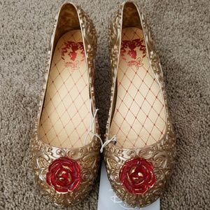 Disney Store Belle Jelly Shoes with 3d Rose